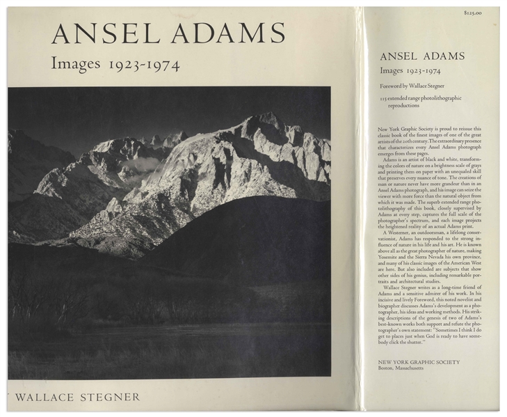 Ansel Adams Signed Copy of His Oversized Photography Book, ''Images 1923-1974''